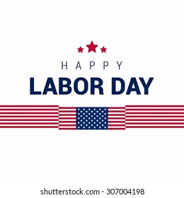 waving American flag with typography Labor Day, September 7th, United state of America, American Labor day design. Beautiful USA flag Composition. Labor Day poster design