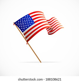 Waving American Flag (Flag of USA) vector