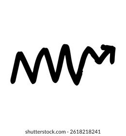 waving arrow brush line element design