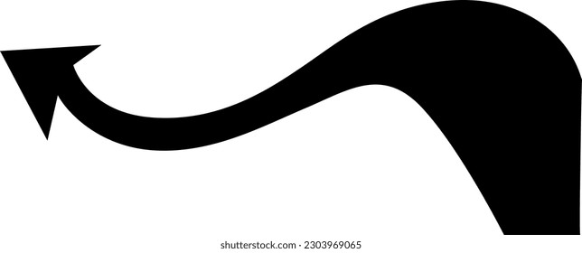Waving Arrow Icon - (Editable) Vector Illustration