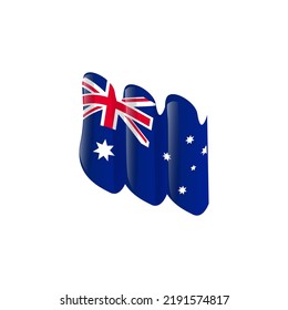 Waving australia flag icon illustration vector