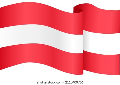 Waving Austria  flag isolated  on png or transparent background,Symbol of Austria ,template for banner,card,advertising ,promote,and business matching country poster, vector illustration