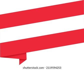 Bandera de Austria ondulada aislada en fondo png o transparente,Símbolo de Austria ,plantilla para banner,tarjeta,publicidad ,promoción y afiche de país de correspondencia comercial, ilustración vectorial
