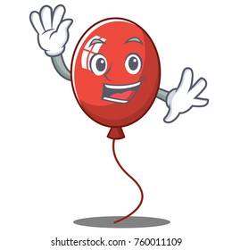 Waving balloon character cartoon style