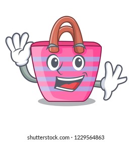 Waving Beach picnic bag on character shape