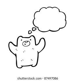 waving bear cartoon