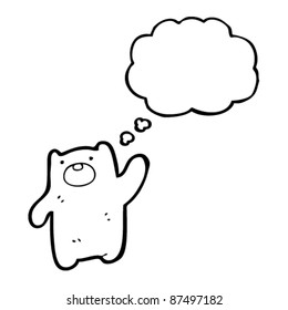 waving bear cartoon