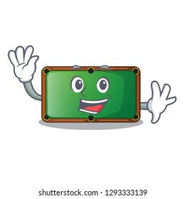 Waving billiard table is insulated with characters