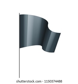 Waving the black flag on a white background