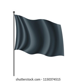 Waving the black flag on a white background