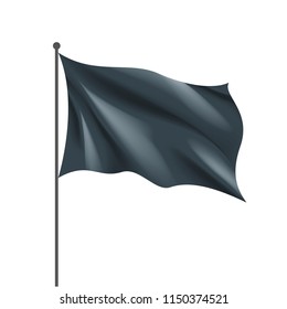 Waving the black flag on a white background