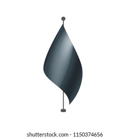 Waving the black flag on a white background