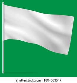 Blankofahne auf dem Fahnenmast springen.