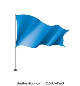 Waving the blue flag on a white background