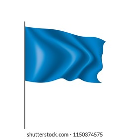 Waving the blue flag on a white background