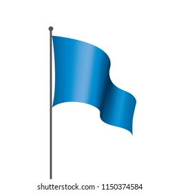 Waving the blue flag on a white background