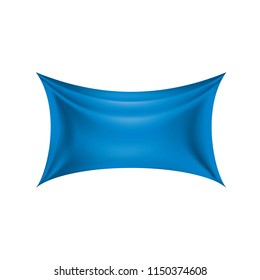 Waving the blue flag on a white background