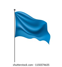 Waving the blue flag on a white background