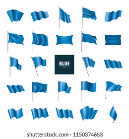 Waving the blue flag on a white background