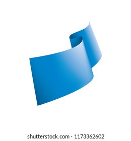 Waving the blue flag on a white background