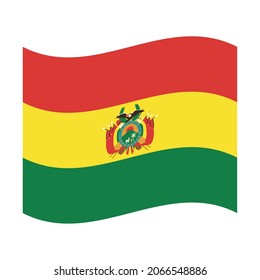 icono del vector de bandera boliviana