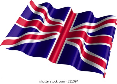 Waving BRITISH flag art