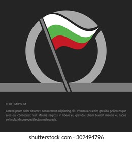 Waving Bulgaria Flag badge design - independence day Label - Vector illustration