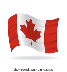 Canada Flag Vector Illustration On White Stock Vector (Royalty Free ...