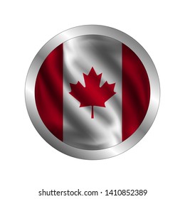 Waving Canada, the flag of Canada, vector illustration