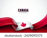 Waving Canadian Flag. Canada Background Concept. 