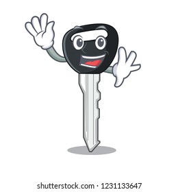 Waving car key with remote cartoon control