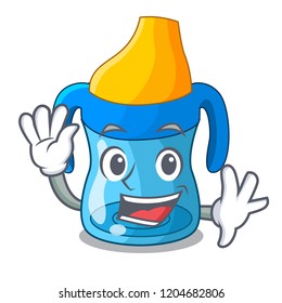 Waving cartoon drink training cup for baby