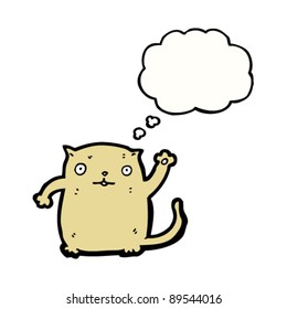 waving cat cartoon character