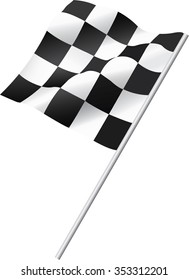 Waving checkered flag