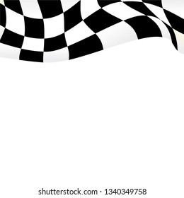 Waving checkered flag background 