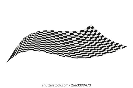 Acenando vetor de sinalizador de corrida xadrez | Banner de linha de acabamento preto e branco para esportes motorizados e design automotivo.