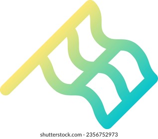 Icono de ui lineal de gradiente perfecto para el píxel de indicador a cuadros. Etiqueta de ubicación. Deporte de carreras de automóviles. Símbolo de interfaz de usuario de color de línea. Pictograma de estilo moderno. Ilustración de contorno aislado del vector