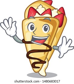 Waving crepe with in the cartoon shape