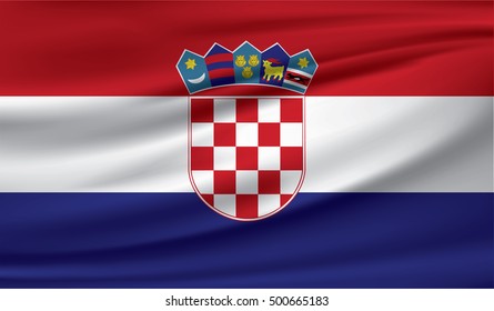 Waving Croatia Flag