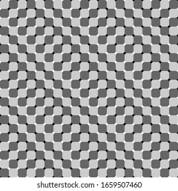 waving design with lines and squares. optical illusion effect