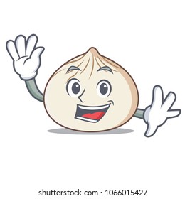 Waving dimsum character cartoon style