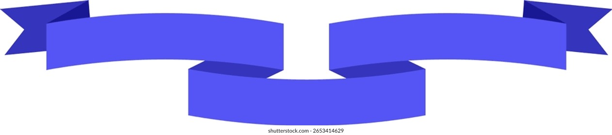 Waving double blue satin ribbon creates a festive atmosphere, perfect for celebrations, award ceremonies, or recognizing achievements, adding elegance and charm to any event