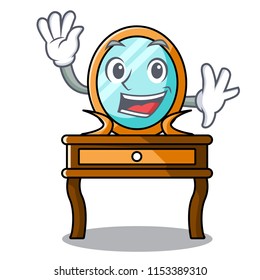 Waving dressing table character cartoon