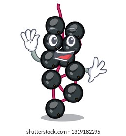 Waving eldeyberry in a cartoon fruit basket