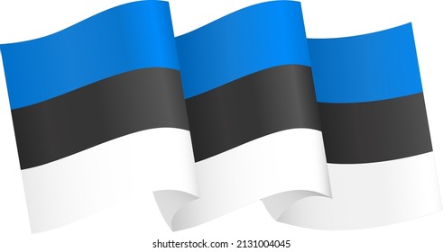 Waving Estonia flag isolated  on png or transparent background,Symbol of Estonia ,template for banner,card,advertising ,promote,and business matching country poster, vector illustration