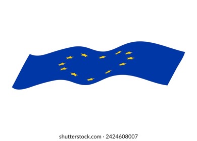 Ondeando vector de bandera de la Unión Europea