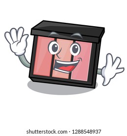 Waving eye shadow isolated with the mascot