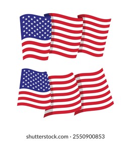 Waving flag of America USA concept 