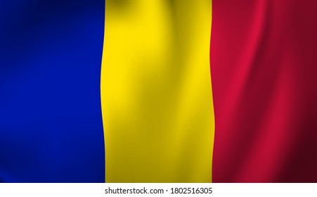 Waving flag of the Andorra. Waving Andorra flag