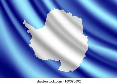 Waving flag of Antarctica